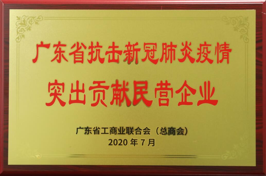 2020年廣東省抗擊新冠肺炎疫情突出貢獻(xiàn)民營(yíng)企業(yè)